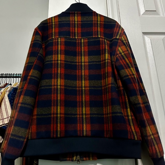 Taylor Stitch (Limited Edition) Bomber Jacket in Navy Plaid Wool (size 40/M) - Picture 7 of 7